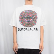 画像2: GUADALAJARA "Aztec Calendar" アートプリントTシャツ  (2)