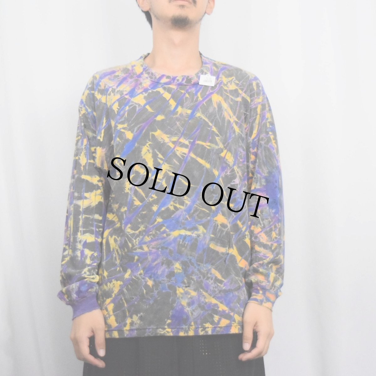 画像2: サイケデリック タイダイロンT L (2)