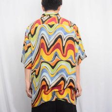 画像3: 90's BURMA BIBAS 総柄 シルクシャツ L (3)