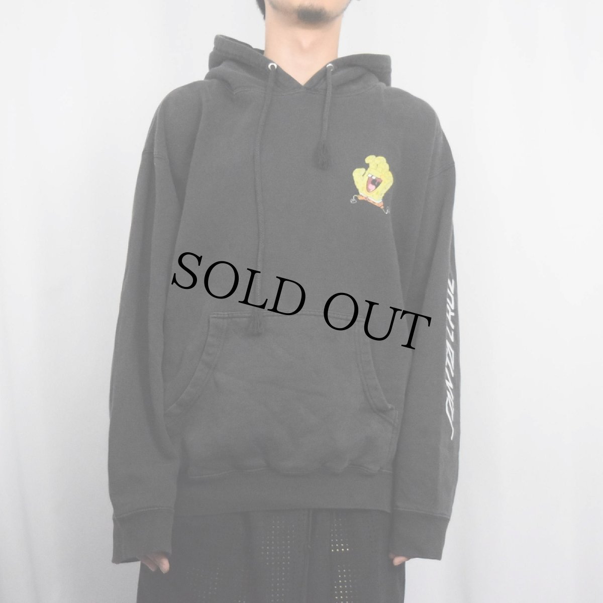 画像3: SANTA CRUZ × NICKELODEON "SPONGEBOB" キャラクタープリントスウェットフーディー BLACK L (3)