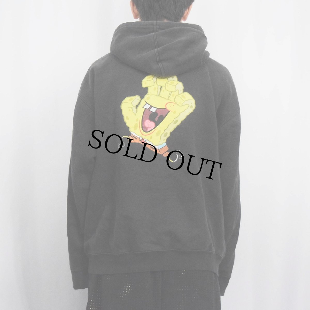 画像4: SANTA CRUZ × NICKELODEON "SPONGEBOB" キャラクタープリントスウェットフーディー BLACK L (4)