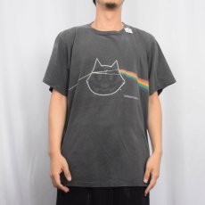 画像3: 90's Felix the Cat USA製 "DARK SIDE OF THE CAT PINK FELIX" ロックバンドパロディTシャツ BLACK L (3)