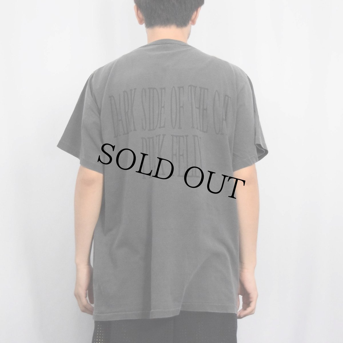 画像4: 90's Felix the Cat USA製 "DARK SIDE OF THE CAT PINK FELIX" ロックバンドパロディTシャツ BLACK L (4)