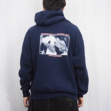 画像4: 90's Good Clean Fun USA製 "WHO SHARES WINS" ハードコアパンクバンドプリントスウェット NAVY L (4)