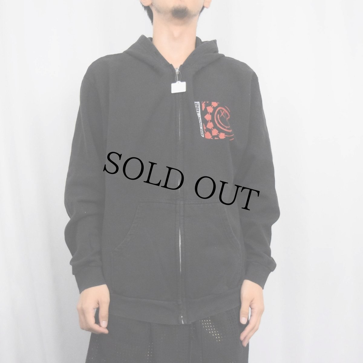 画像3: BLINK 182 "CRAPPY PUNK ROCK" ポップパンクバンド スウェットジップパーカー BLACK (3)