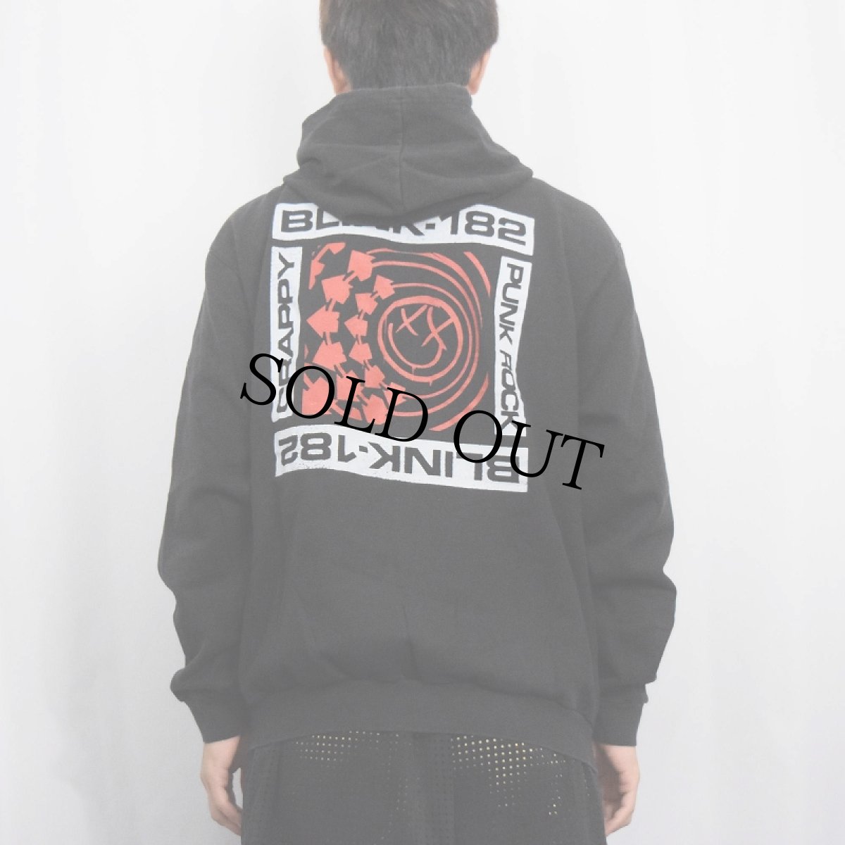 画像4: BLINK 182 "CRAPPY PUNK ROCK" ポップパンクバンド スウェットジップパーカー BLACK (4)