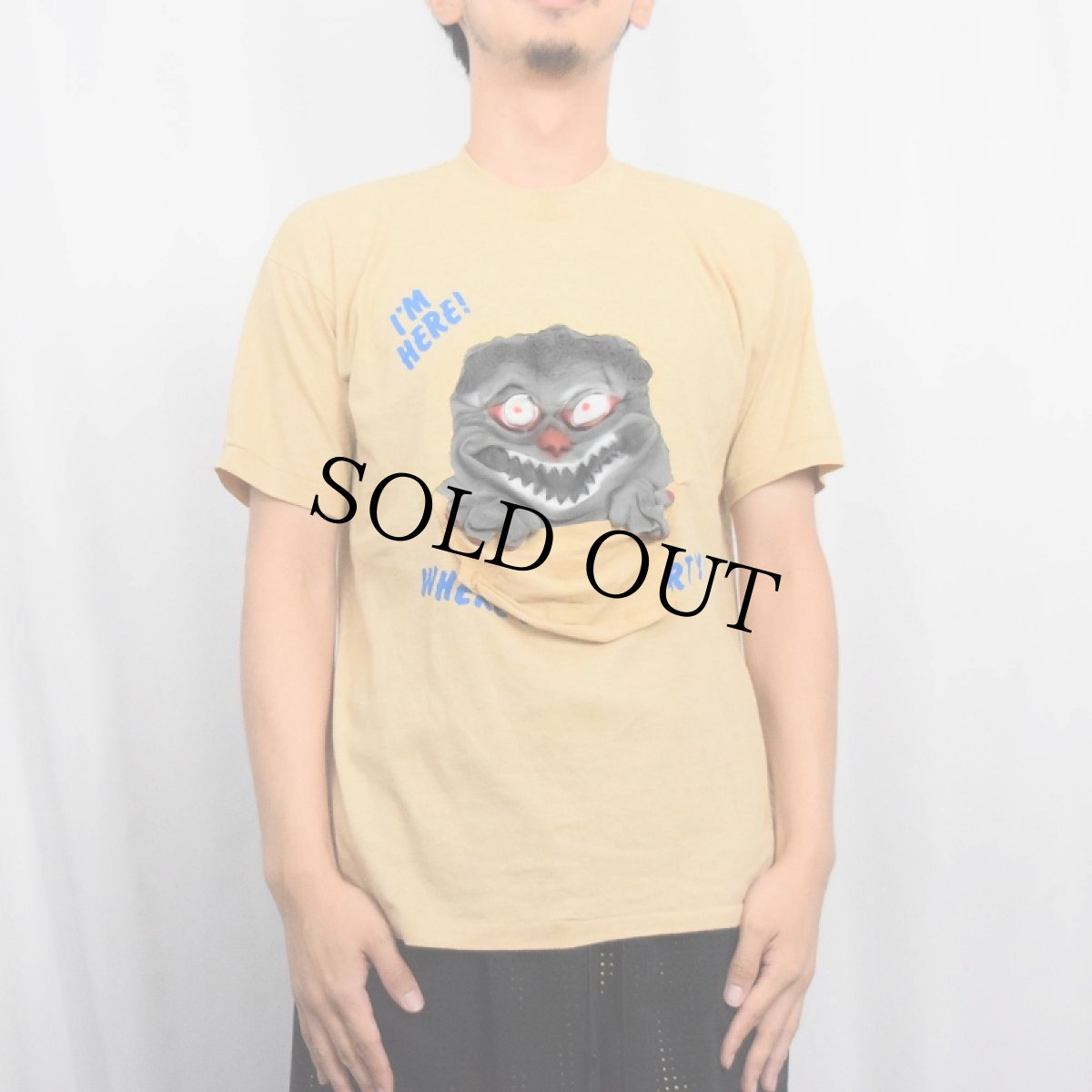 画像2: 80's TEE- RIFFICS 3Dラバー  モンスターギミックTシャツ L (2)