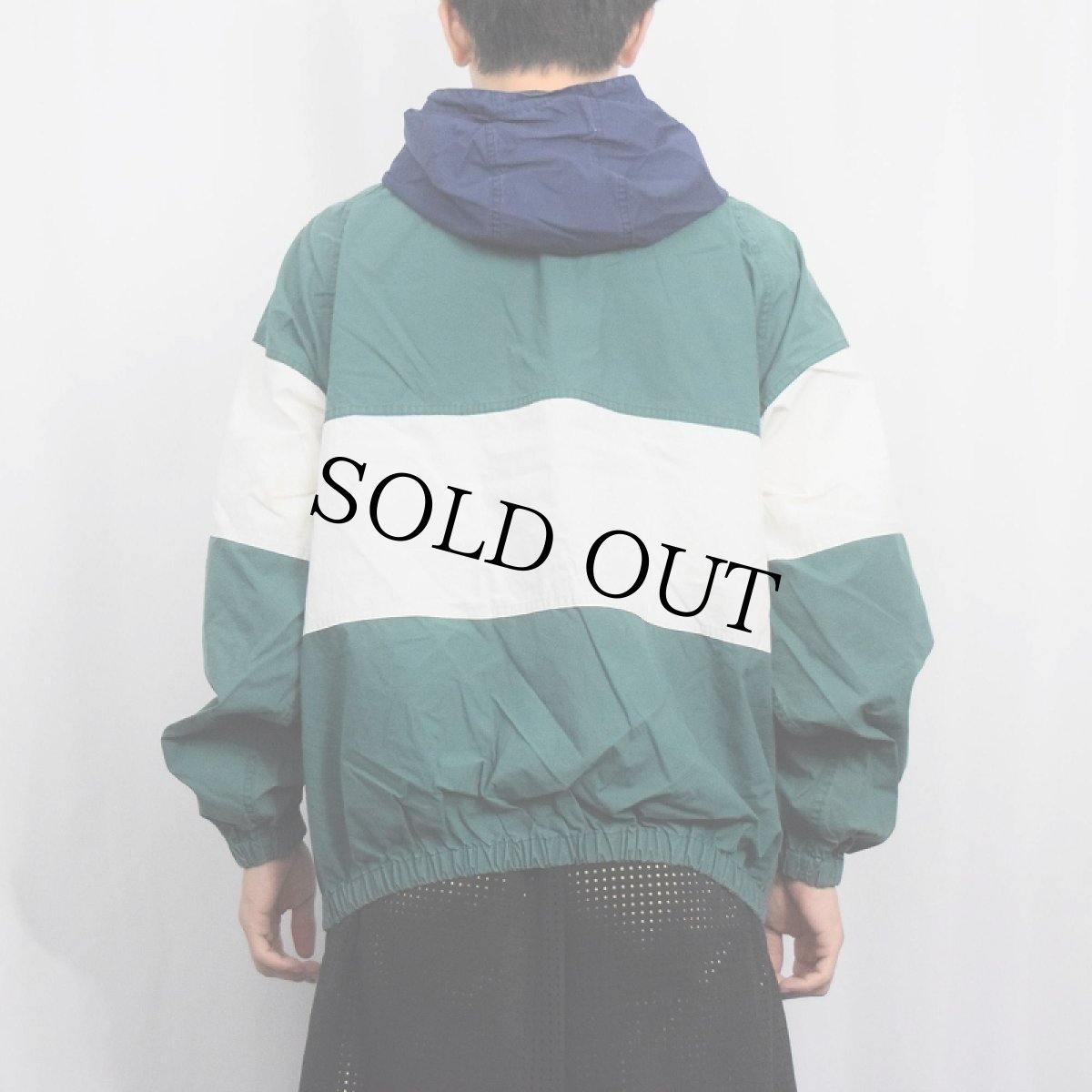 画像3: 90's POLO SPORT Ralph Lauren 切り替えデザイン コットンジップパーカー L (3)