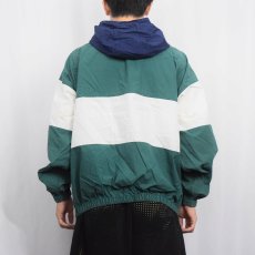 画像3: 90's POLO SPORT Ralph Lauren 切り替えデザイン コットンジップパーカー L (3)