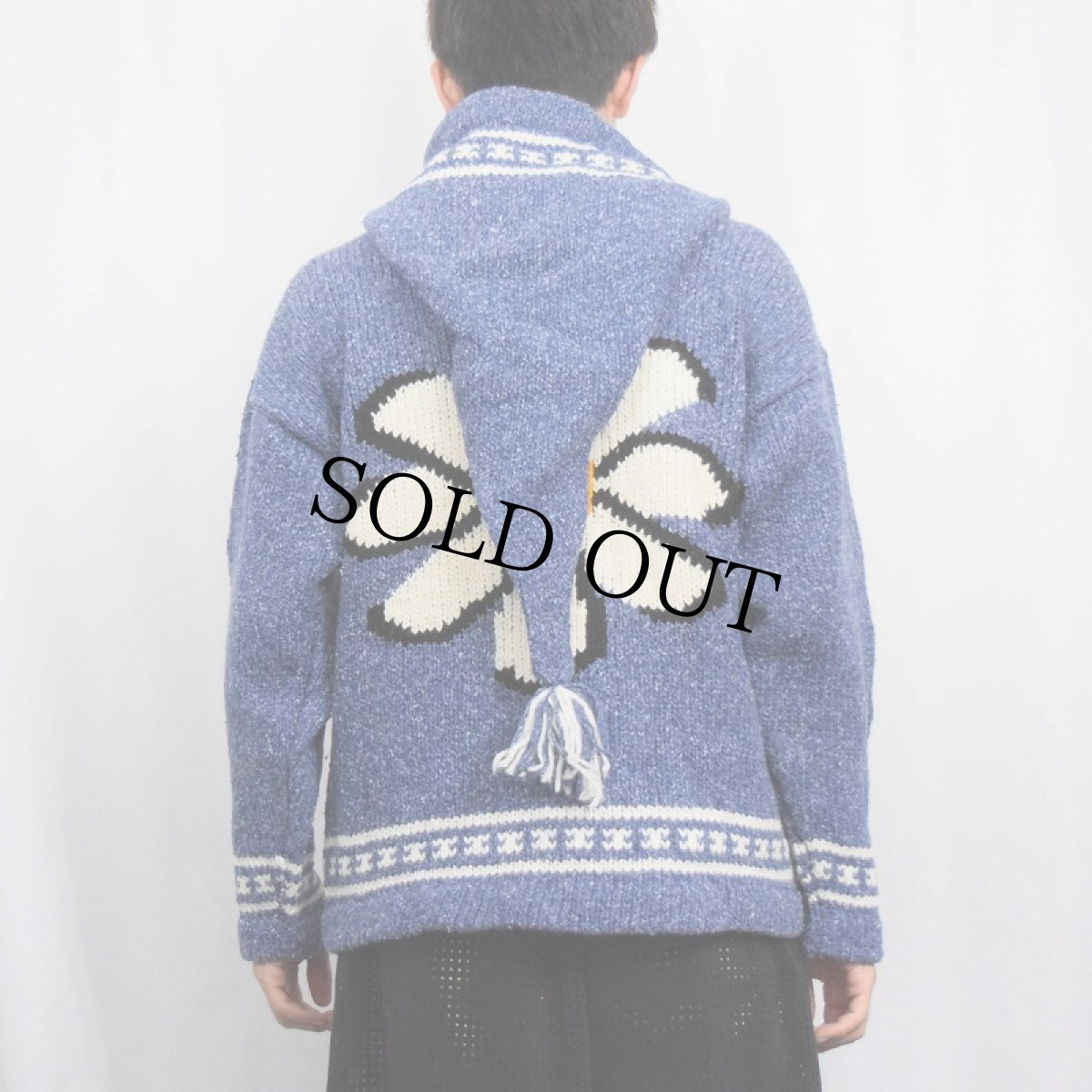 画像4: デイジー柄 ウールニットパーカー (4)