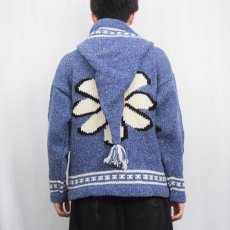 画像4: デイジー柄 ウールニットパーカー (4)