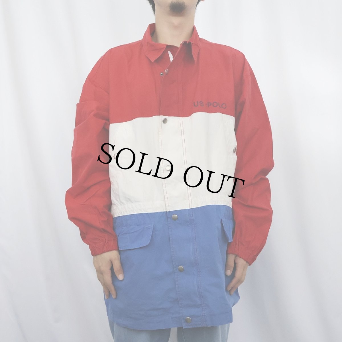 画像3: POLO Ralph Lauren "RL-67 1993" 切り替えデザイン コットンジャケット XL (3)