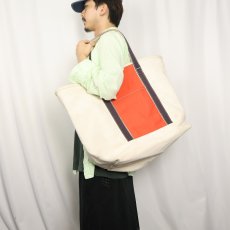 画像3: LANDS' END 切り替えデザイン キャンバストートバッグ LARGE (3)