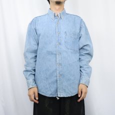 画像2: 90's GAP USA製 デニムボタンダウンシャツ M (2)