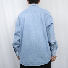 画像3: 90's GAP DENIM USA製 デニムボタンダウンシャツ L (3)