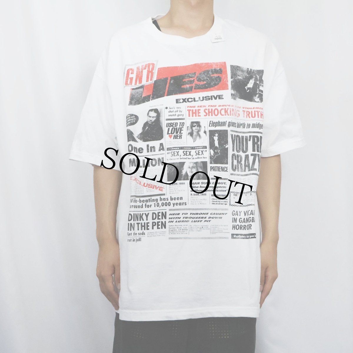 画像3: GUNS N' ROSES "GN'R Lies" ロックバンドアルバムTシャツ XL (3)