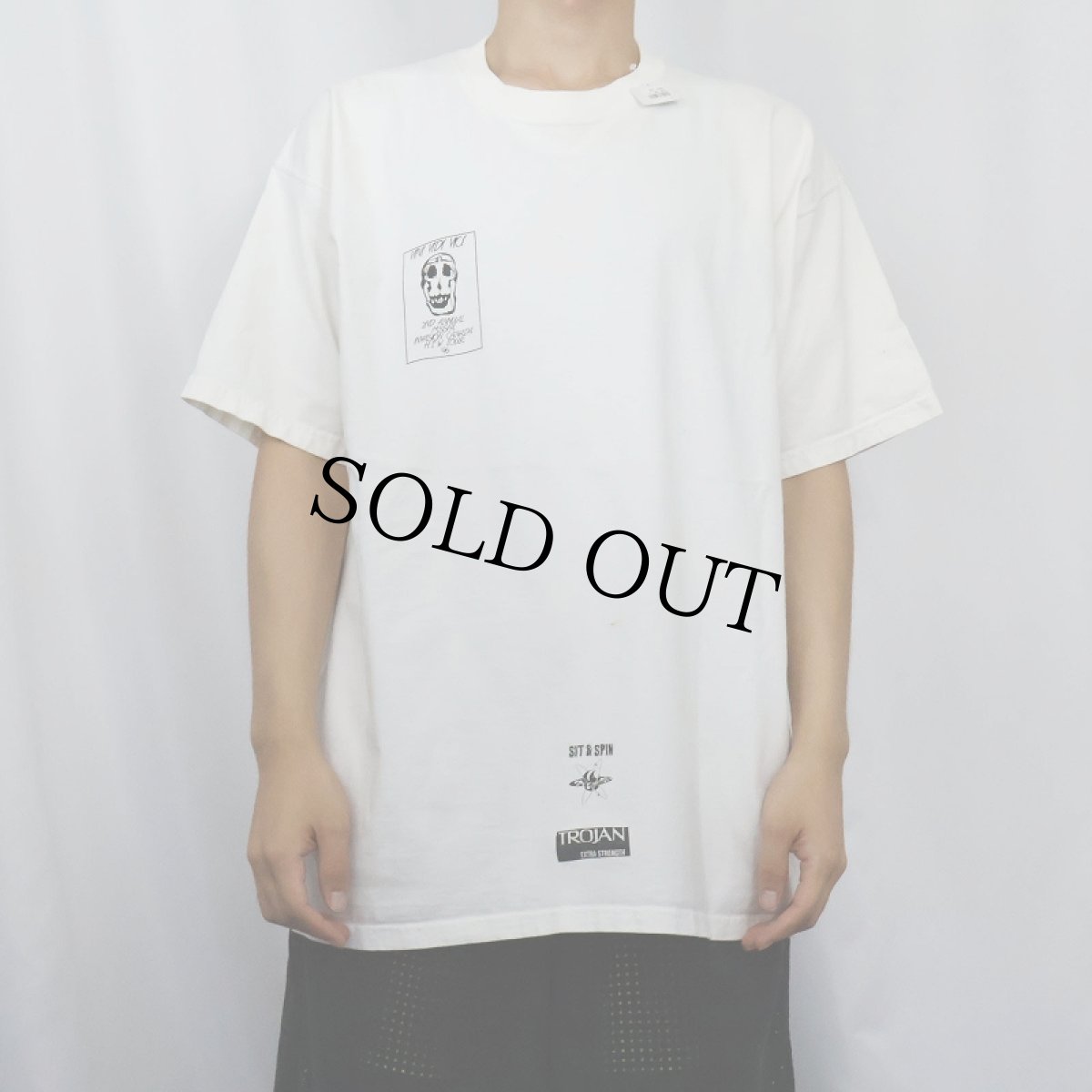 画像3: 90's VINI VIDI VICI USA製  "官能的な死" パロディプリント フェスティバルTシャツ XL (3)