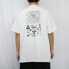 画像4: 90's VINI VIDI VICI USA製  "官能的な死" パロディプリント フェスティバルTシャツ XL (4)