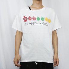 画像2: WASHINGTON APPLES. "an apple a day..." プリントTシャツ L (2)
