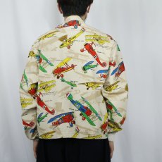 画像3: 60's FLIGHT APPAREL,IND 航空機柄 コットンジャケット L (3)