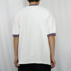 画像3: 90's the cotton exchange USA製 "VIRGINIA" チョコチン リンガーTシャツ XL (3)