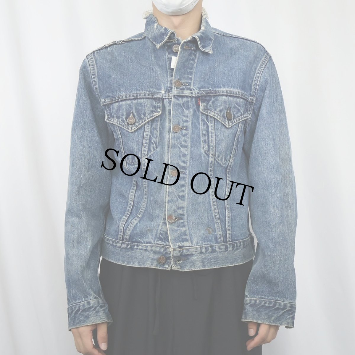 画像3: 60's LEVI'S 557 BIGE 3rd デニムジャケット (3)