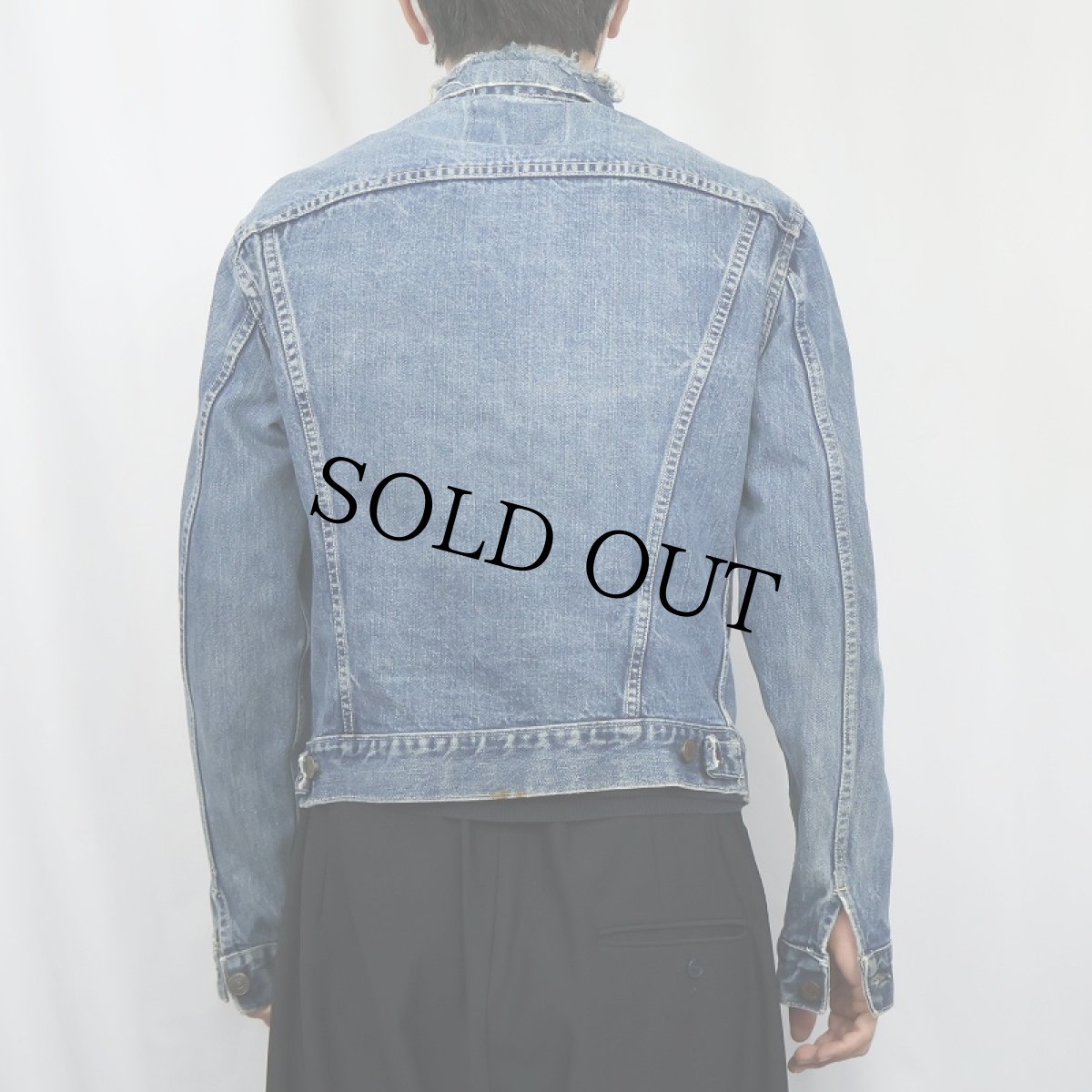 画像4: 60's LEVI'S 557 BIGE 3rd デニムジャケット (4)