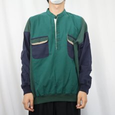 画像2: 80〜90's Alexxus 切り替えデザイン コットン×ポリエステルプルオーバーシャツ XL (2)