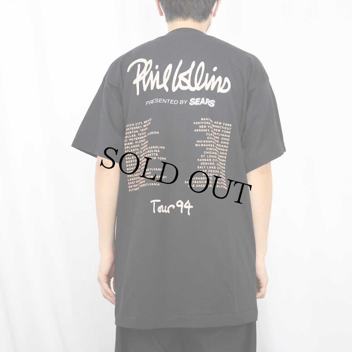 画像4: 1994 Phil Collins USA製 ミュージシャンツアーTシャツ BLACK L (4)