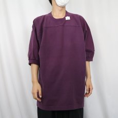 画像2: 90's RUSSELL ATHLETIC USA製 無地 フットボールTシャツ XL (2)