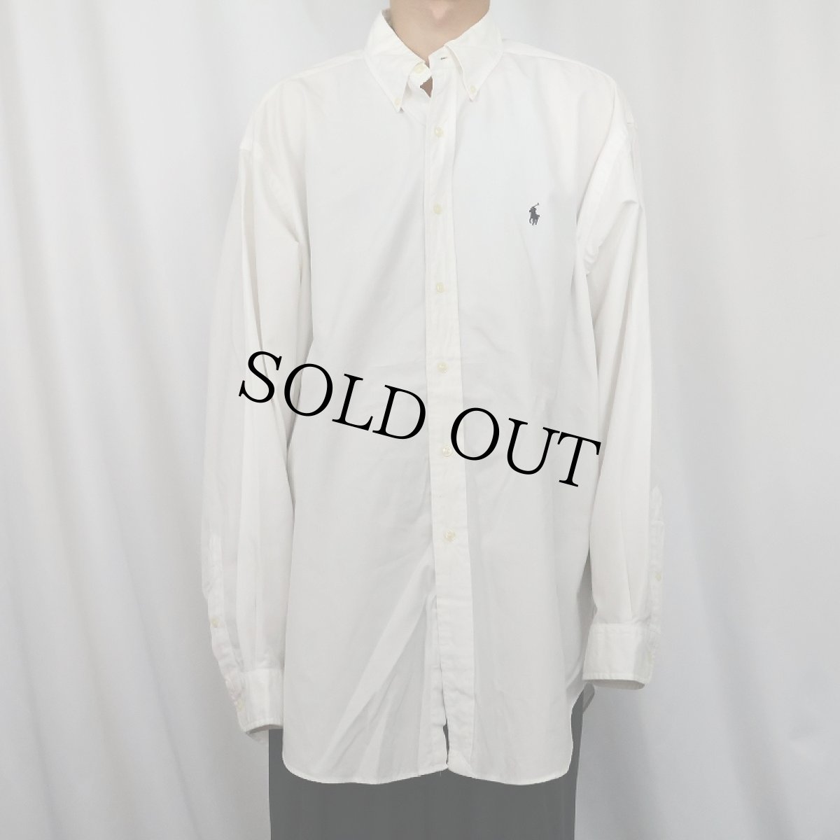 画像2: Ralph Lauren "BLAKE" コットンボタンダウンシャツ XL (2)