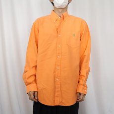 画像2: Ralph Lauren "CUSTOM FIT" 3点留め コットンボタンダウンシャツ L (2)