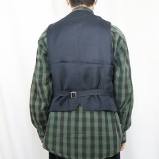 画像3: POLO Ralph Lauren ピンストライプ柄 ジレベスト NAVY M (3)