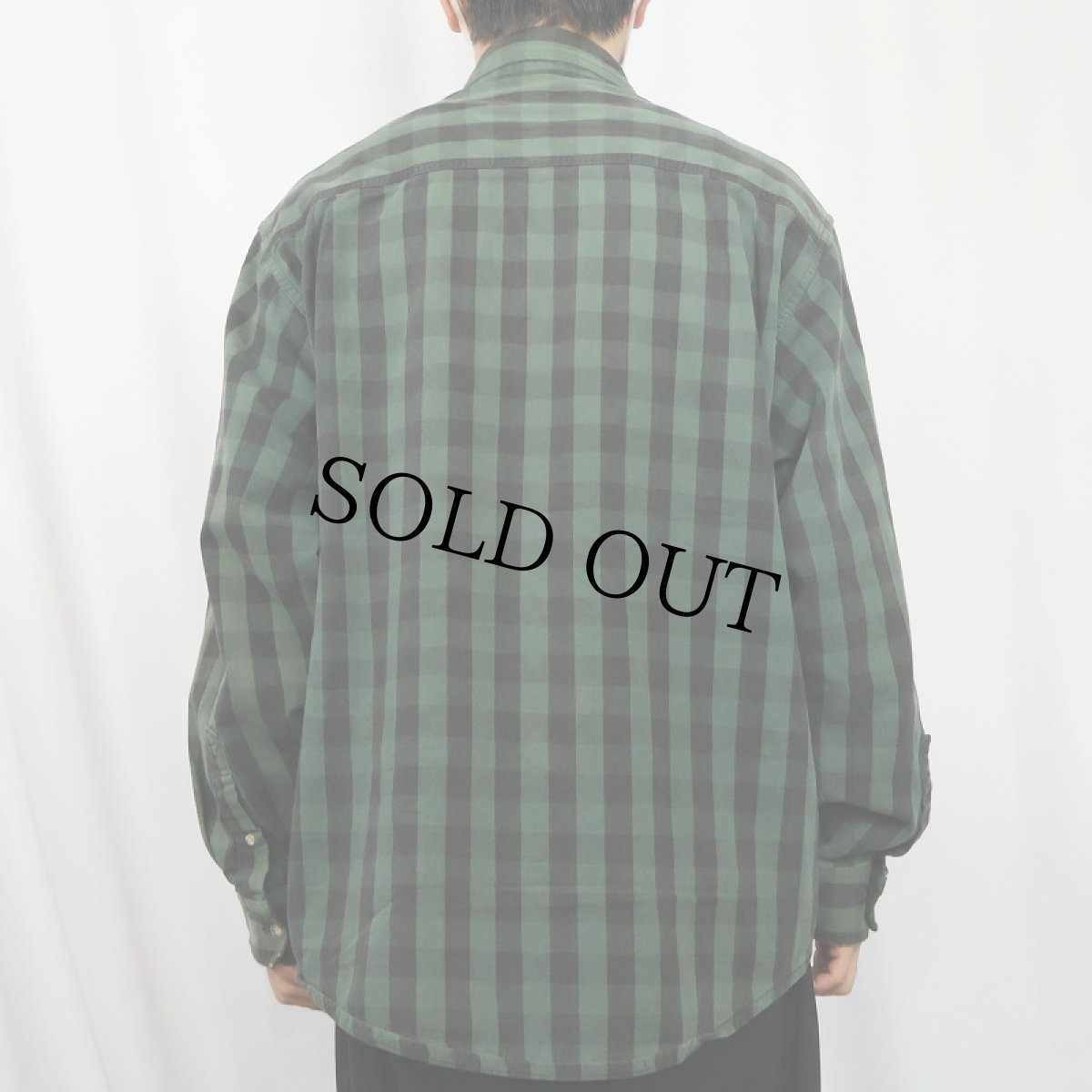 画像3: 90's Eddie Bauer ブロックチェック柄 コットンシャツ (3)