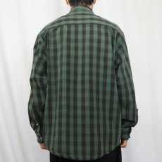 画像3: 90's Eddie Bauer ブロックチェック柄 コットンシャツ (3)