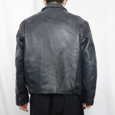 画像3: 70〜80's "FRENCH AIR FORCE Type" フライトレザージャケット NAVY  (3)