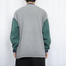 画像3: 90's GAP ヘンリーネック 鹿の子ロンT L (3)