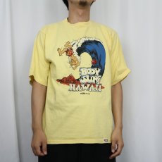 画像2: 70's crazy shirts HAWAII "BODY SURF HAWAII" サーフプリントTシャツ L (2)