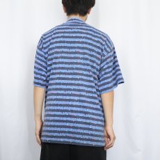 画像3: 90's LIGHTNING BOLT サーフブランド ボーダー柄 プリントTシャツ (3)