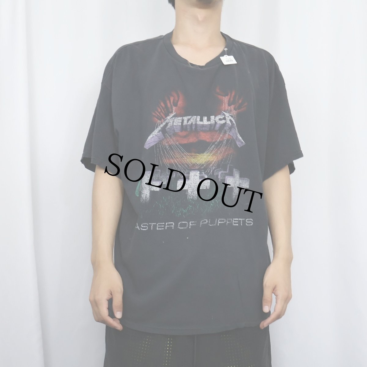 画像3: METALLICA "MASTER OF PUPPETS" ヘヴィメタルバンドプリントTシャツ BALCK (3)