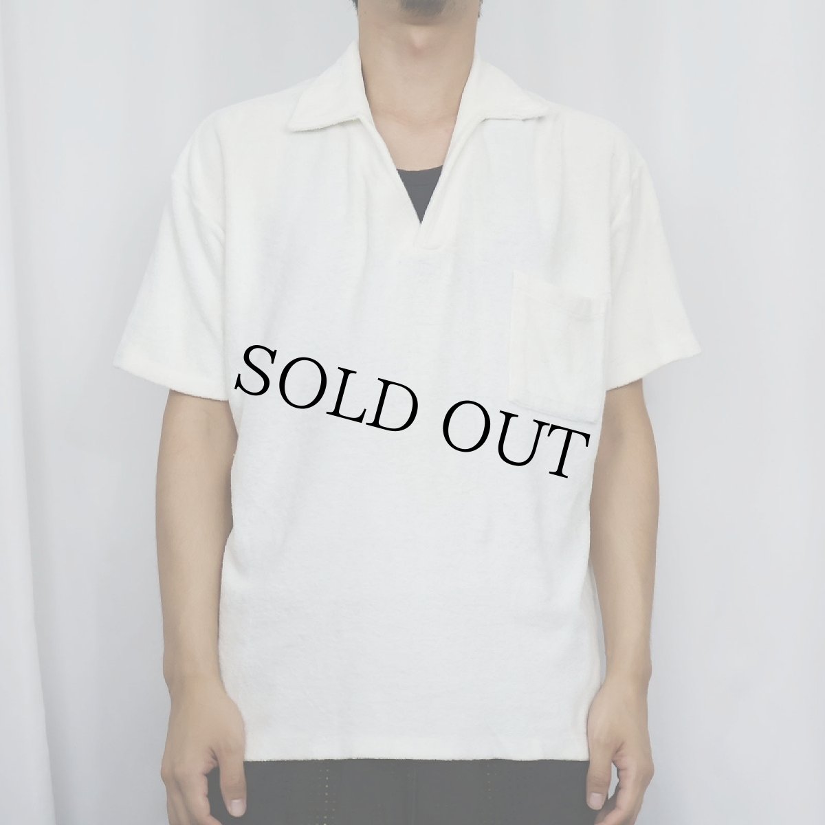 画像2: 70's St Michael BRITAIN製 パイル ビーチシャツ SIZE44 (2)