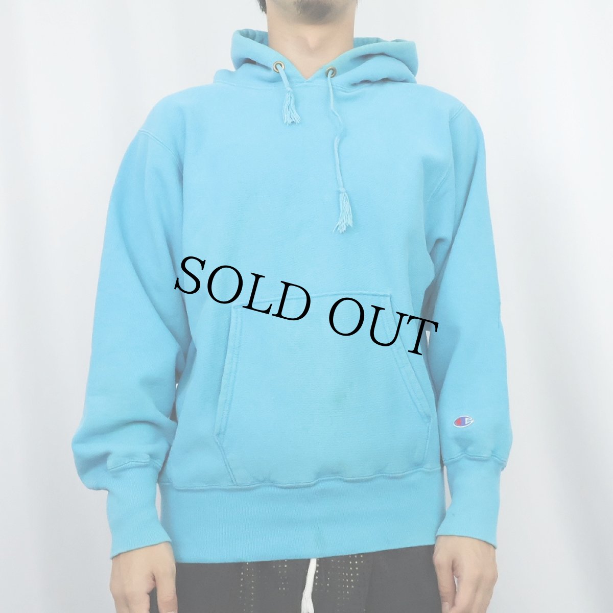 画像2: 90's Champion REVERSE WEAVE USA製 目無し スウェットフーディー M (2)