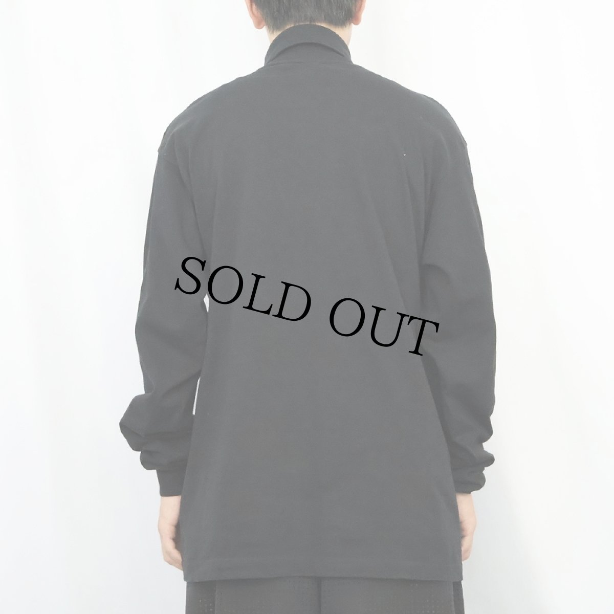 画像3: 90's FRUIT OF THE LOOM USA製 無地タートルネックロンT BLACK L (3)