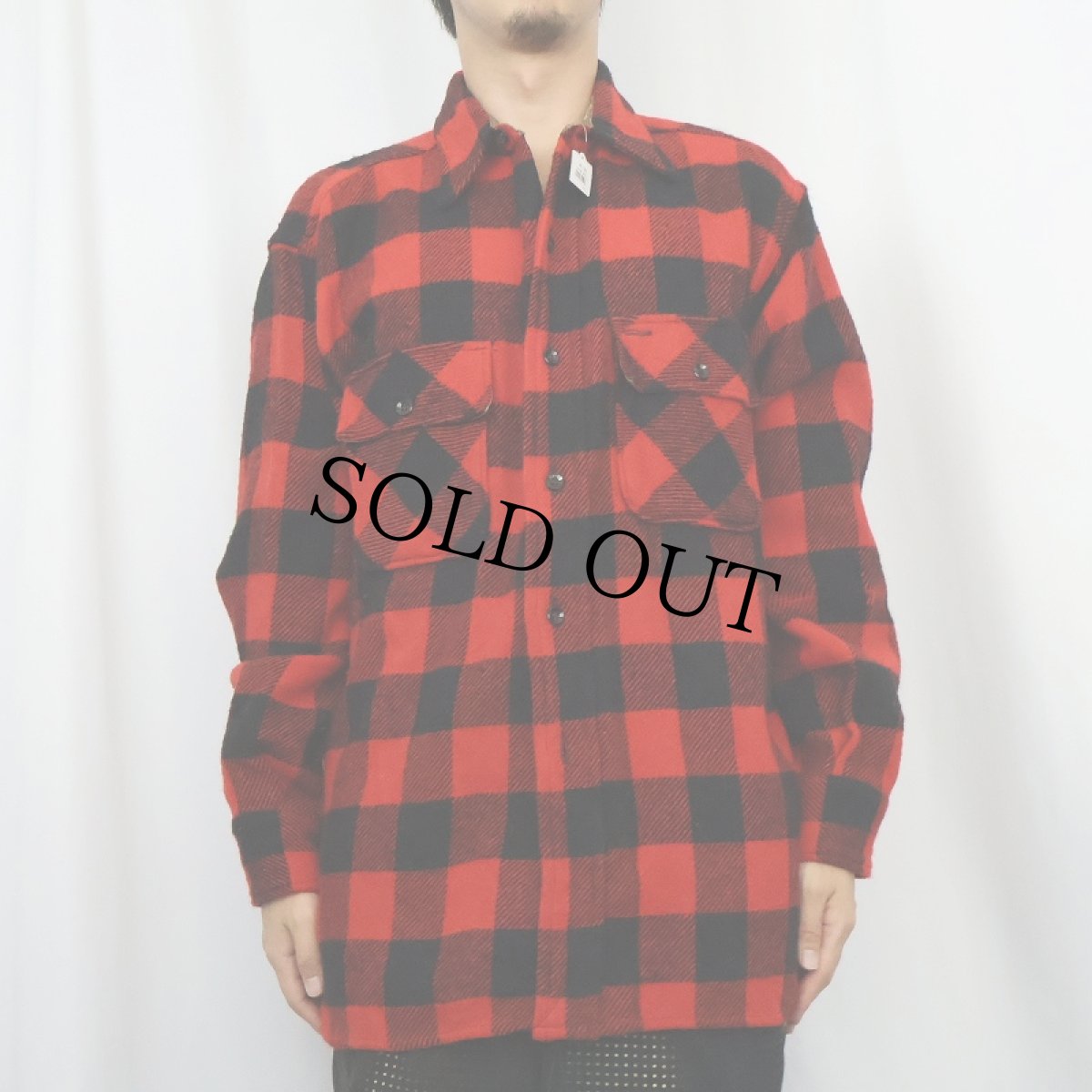 画像2: 60's PILGRIM バッファローチェック柄 ウールシャツ (2)