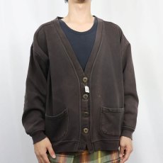 画像3: 90's〜 BOBBIE BROOKS スウェットカーディガン BLACK (3)
