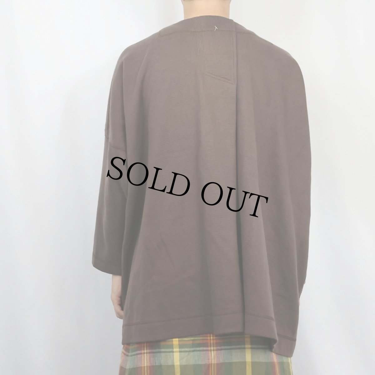 画像3: リブ編み スウェットカーディガン BROWN (3)