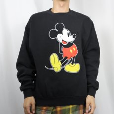 画像2: 90's Walt Disney World USA製 "MICKEY MOUSE" キャラクタープリントスウェット BLACK (2)