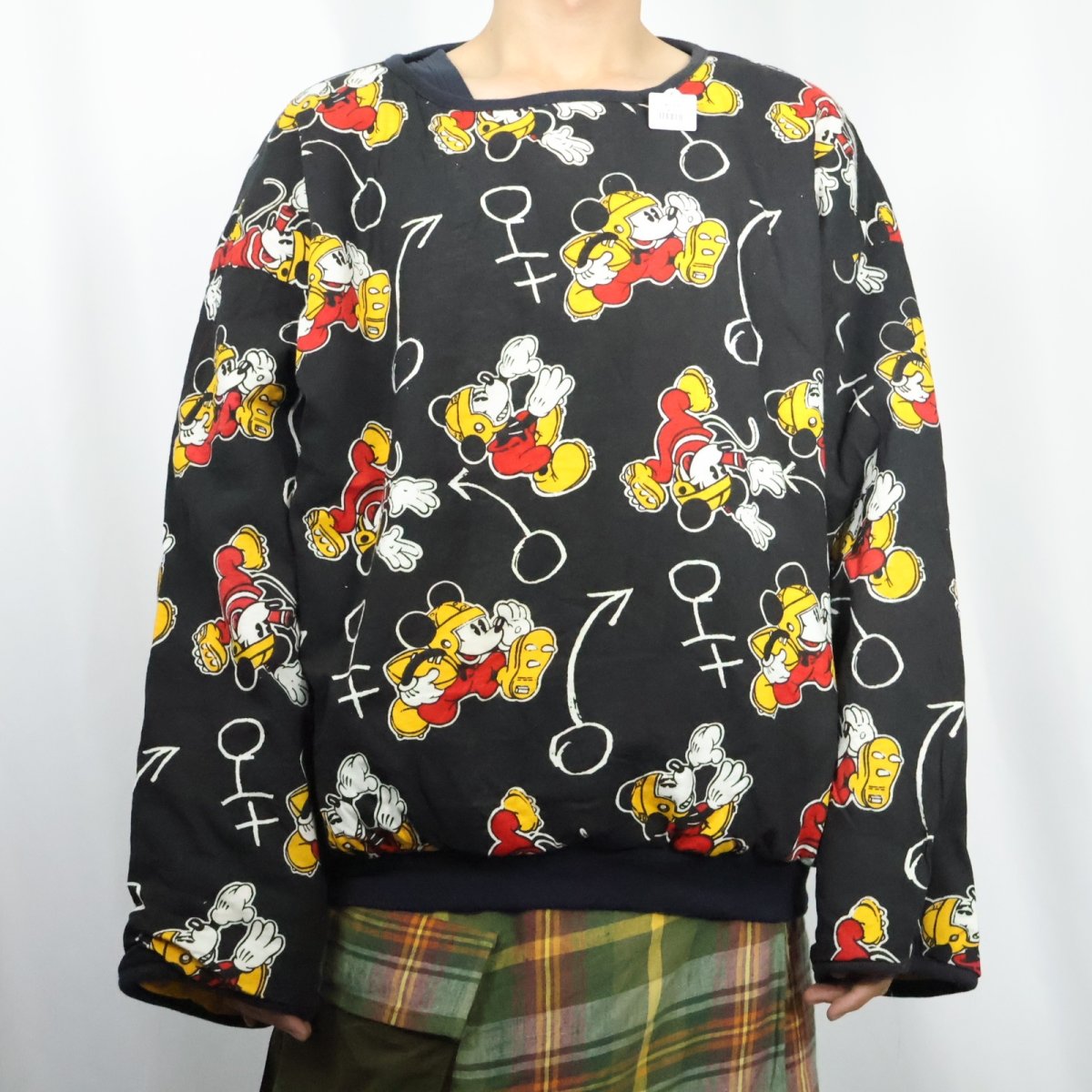 画像3: 〜90's MICKEY&CO "MICKEY MOUSE" 中綿入り リバーシブルスウェット (3)
