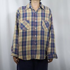 画像2: 70's JCPenney BIGMAC チェック柄 ヘビーネルシャツ XL (2)