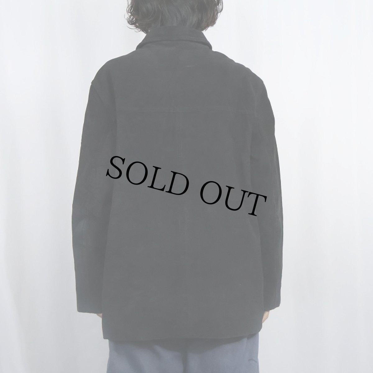 画像7: 90's Terry Lewis ストライプ柄 スエードレザージャケット BLACK L (7)